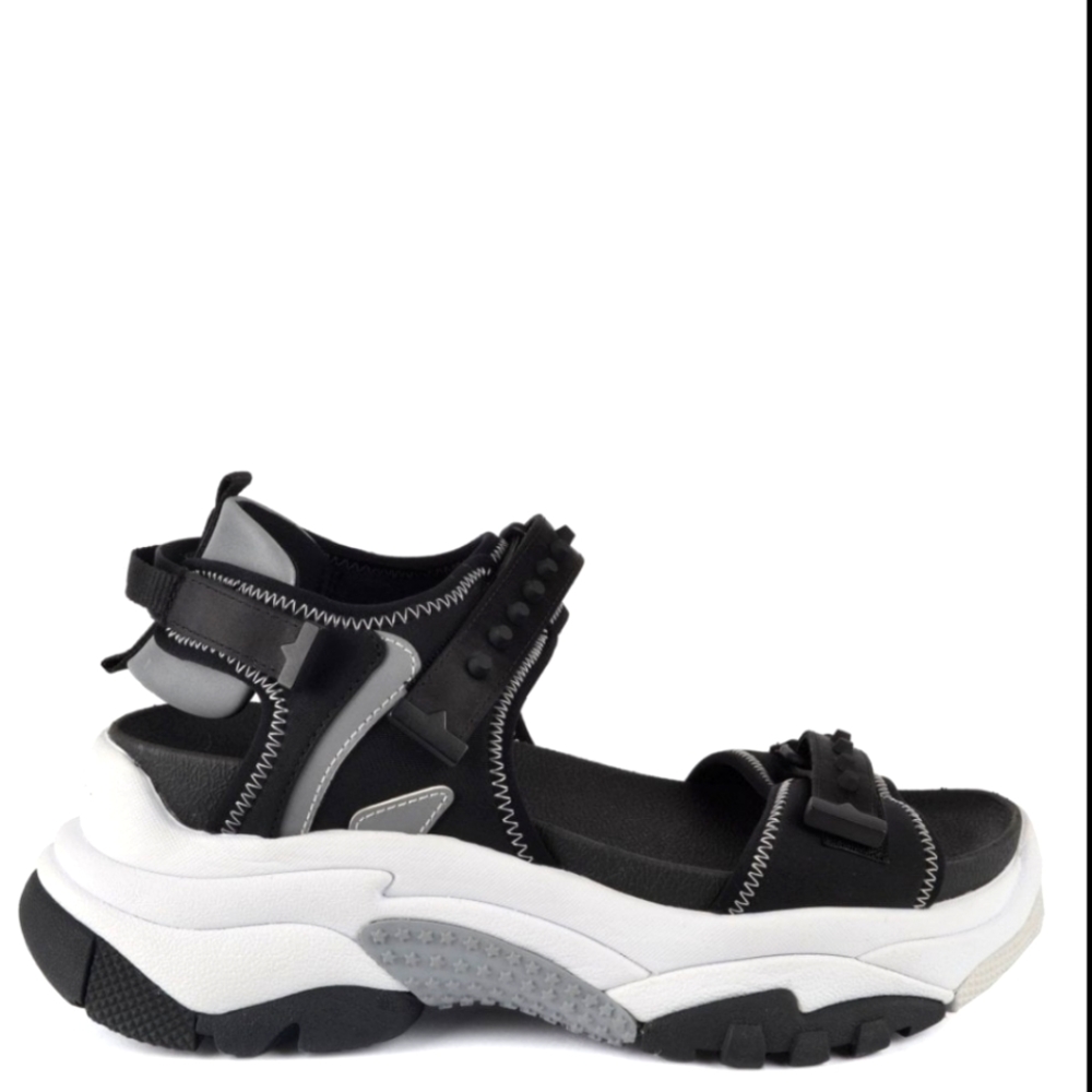 ASH ADAPT TRAINER SANDALS BLACK SATIN
